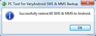 restore SMS and MMS from computer to Android