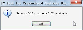 export android cotnacts to file done